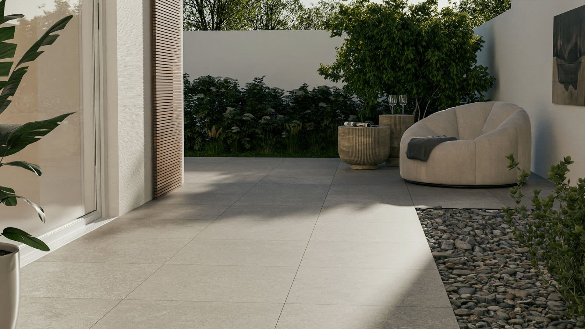 Keramik-Terrassenplatten — Keramik-Terrassenplatten aus Feinsteinzeug