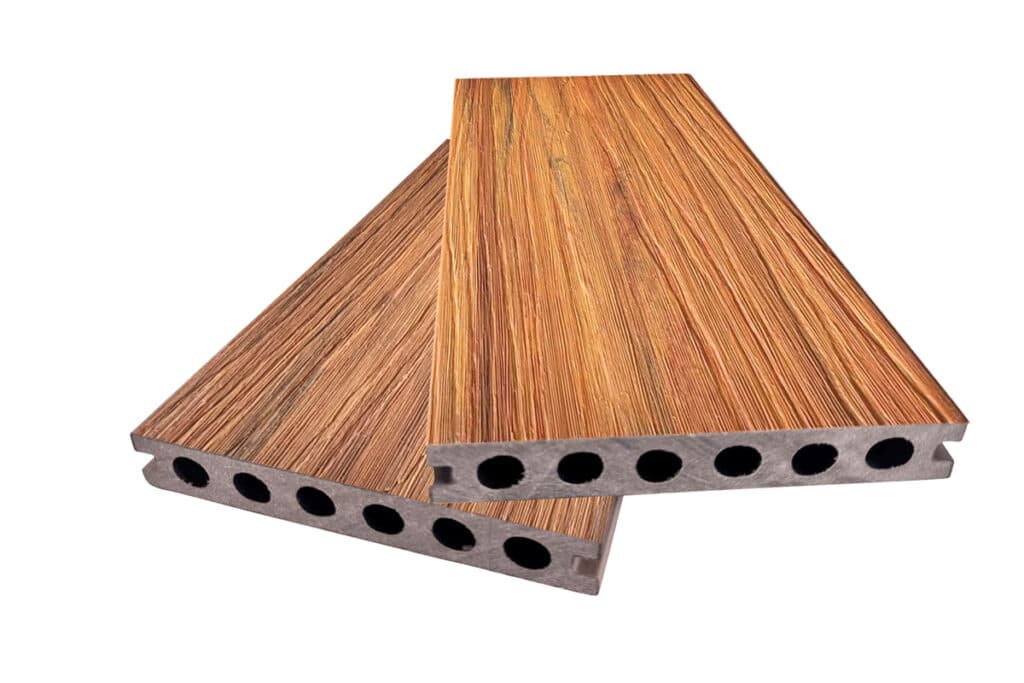 Co-Extrusion-Diele — Mit Polymer-Schutzmantel — die widerstandsfähigste Diele