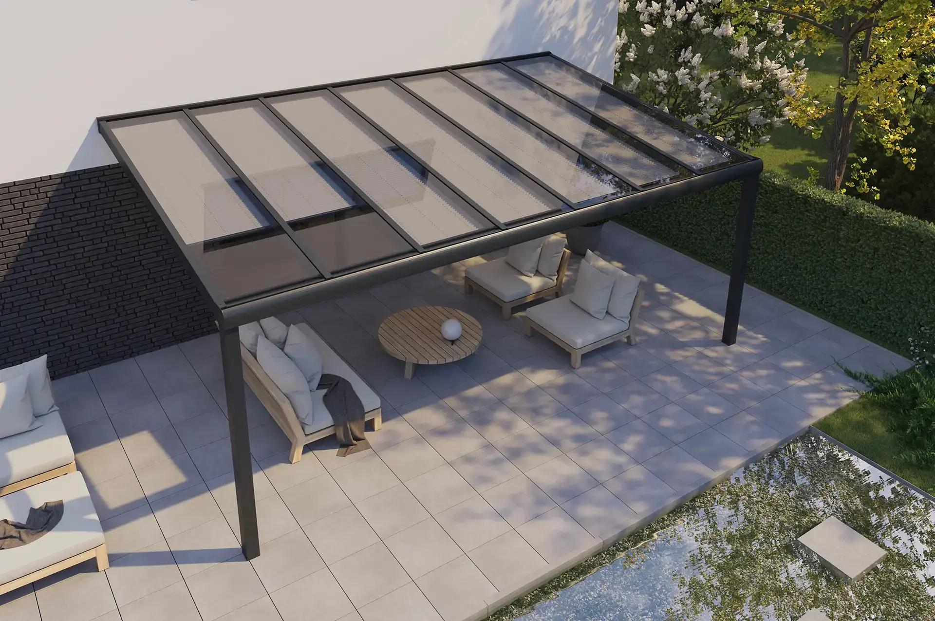 Plissee-Sonnenschutz — Plissee-Sonnenschutz für Terrassendächer